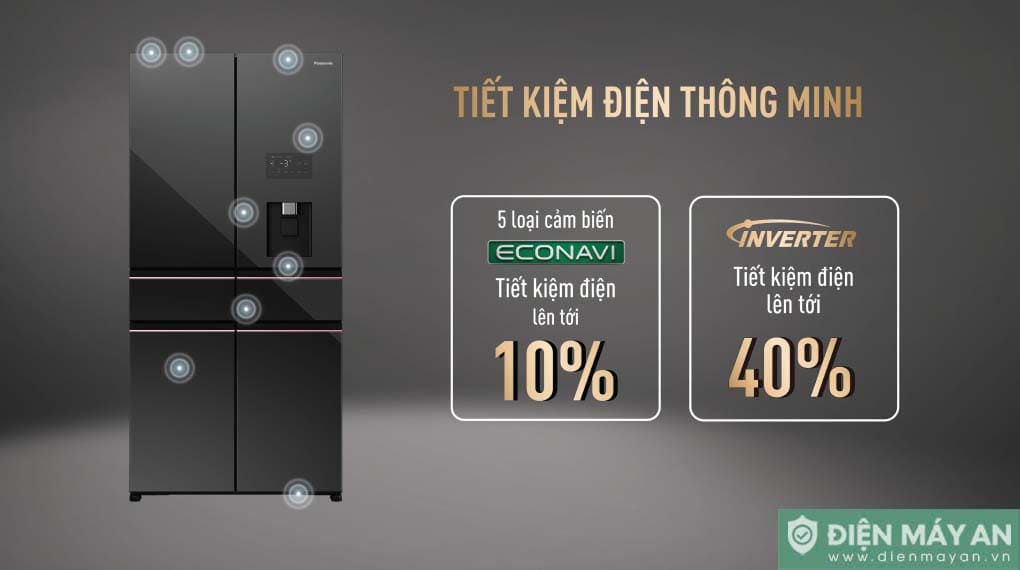 Tủ lạnh Panasonic Inverter 621 lít Multi Door NR-XY680YMMV